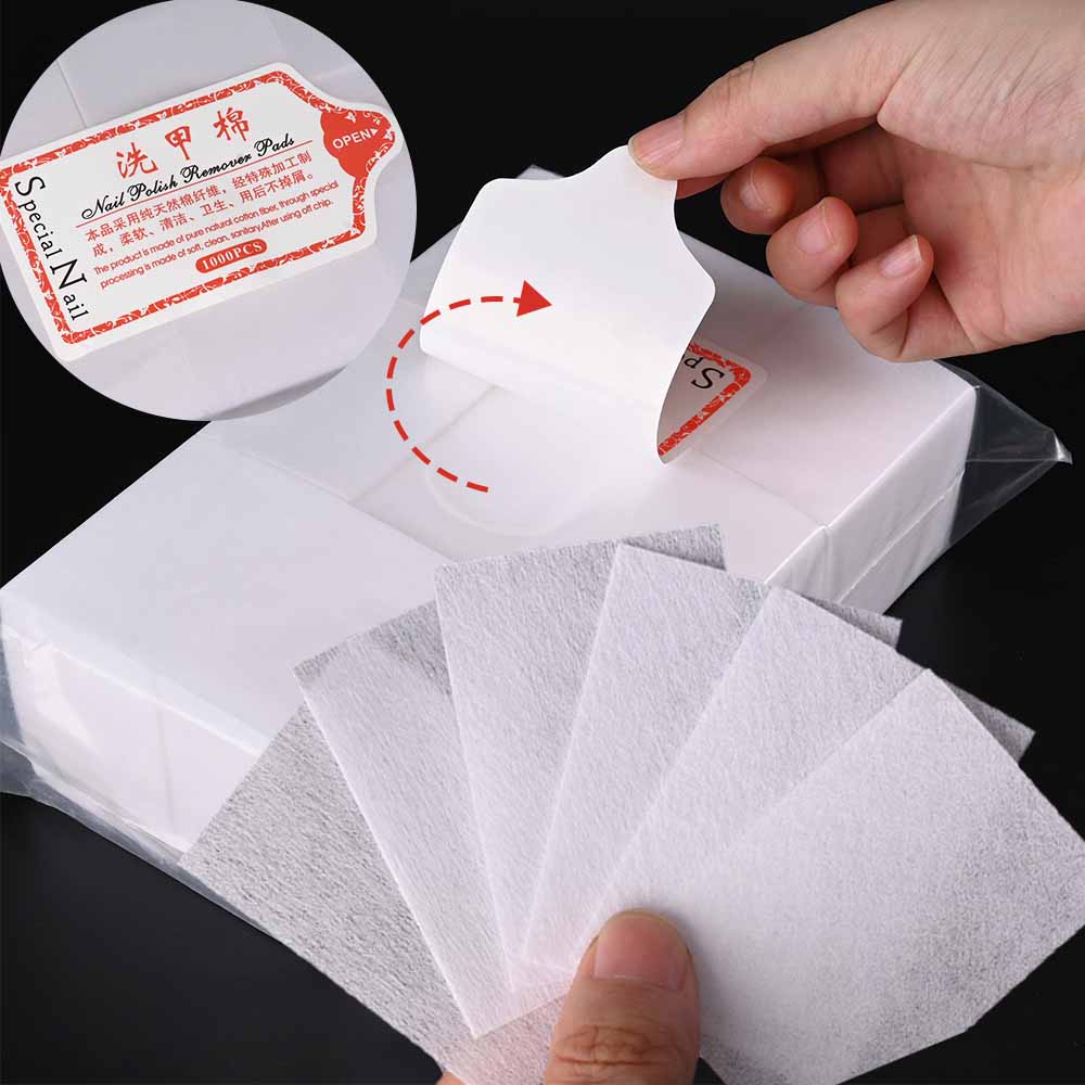 Nail Art Remover - 100/3000Pcs Professional Nail Wipe 100% Cotton