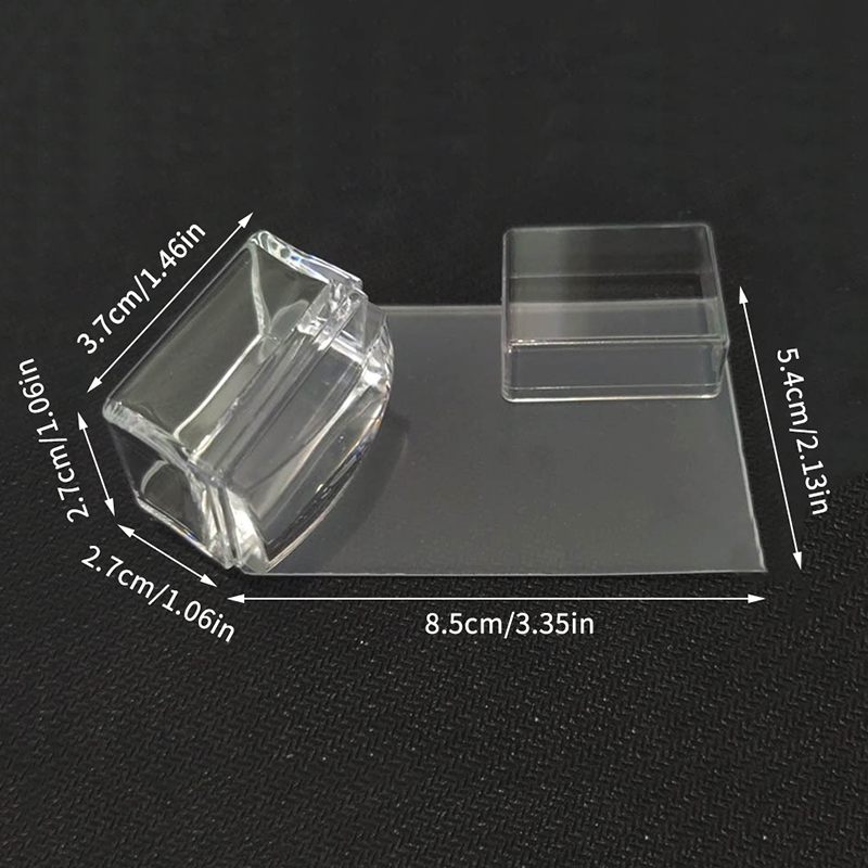 Nail Art Jelly - ⭐ Transparent Rectangle Nail Art Stamper