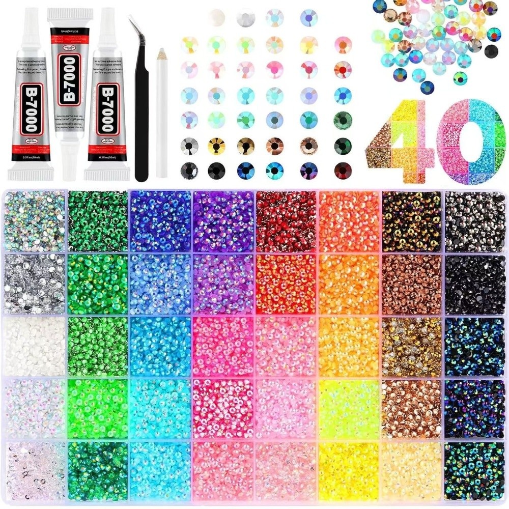 Nail Art Jelly - Multicolor Resin Rhinestone Kit DIY Decoration