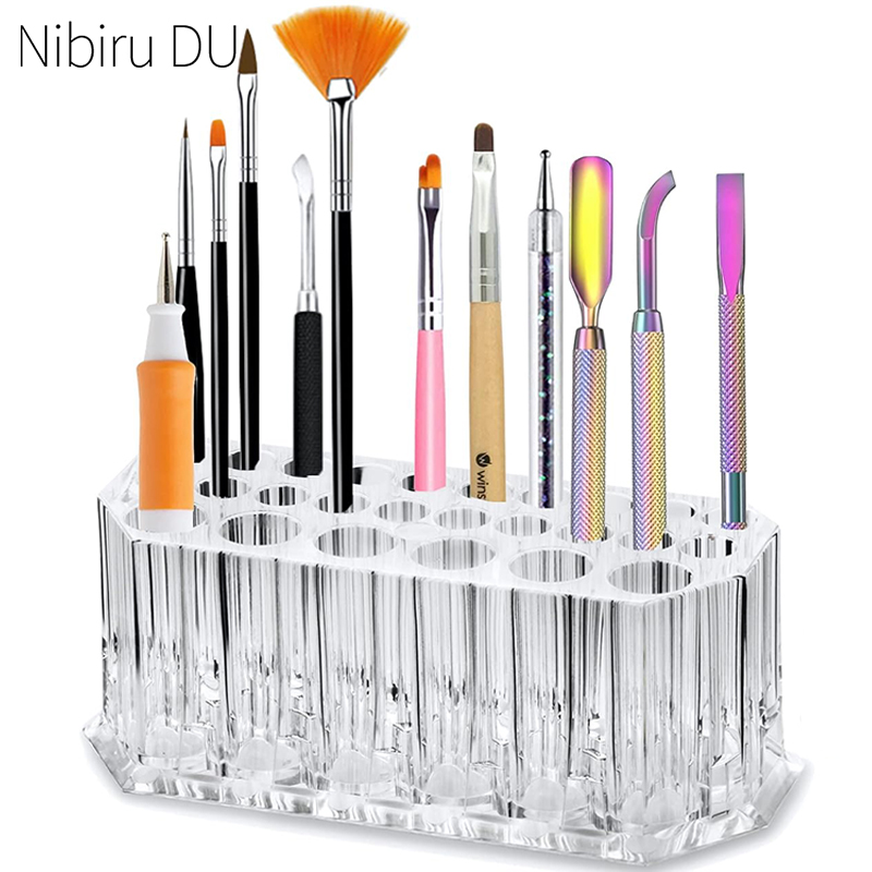 Nail Fan Brush - 26 Holes Acrylic Nail Brushes Organizer