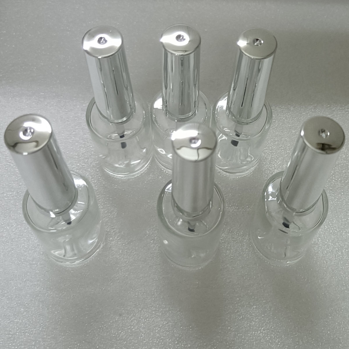 Nail Fan Brush - 13ml 6 Pieces Clear Glass Nail