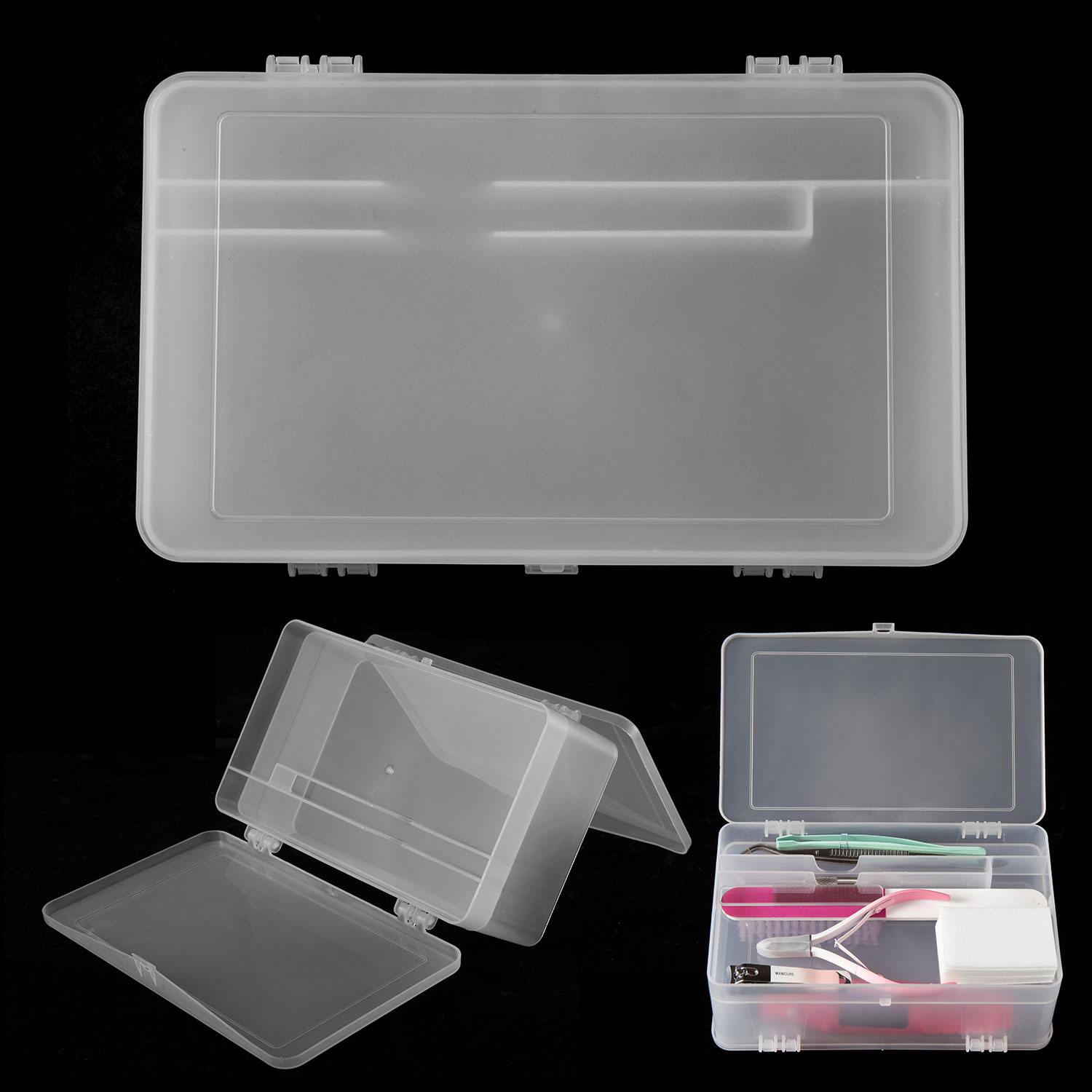 Dual-Open 2-Tier Super Capacit - Nail Fan Brush recension och pris