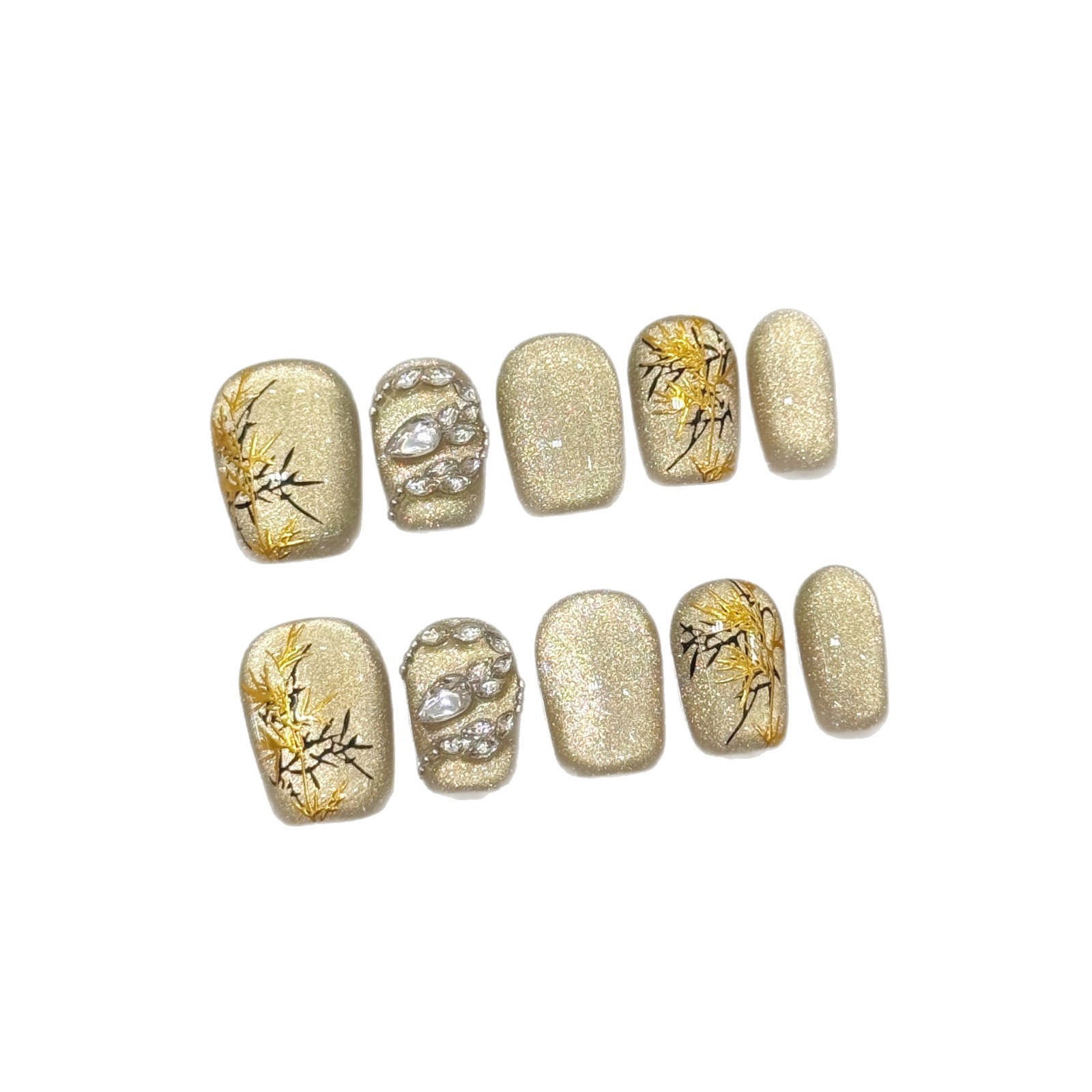 10pcs New Chinese Style Handma - Nail Art Glitter recension och pris