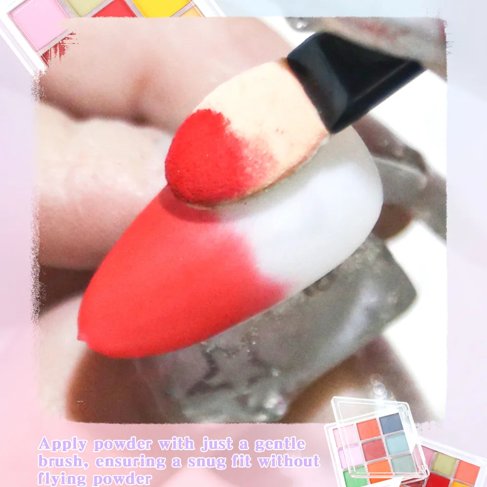 9 Colors Nail Pigment Palette  - Nail Art Ombre Glitter recension och pris