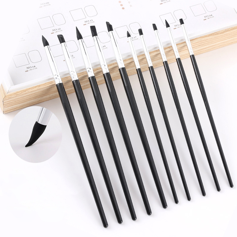 5Pcs Dental Silicone Brush Pen - Nail Fan Brush recension och pris