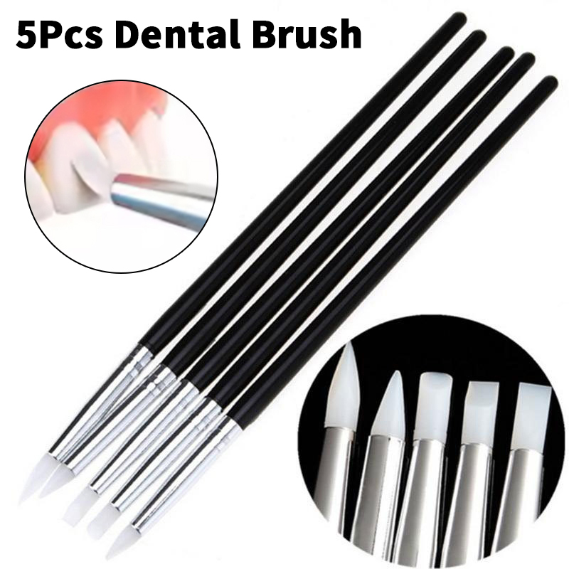 5Pcs Dental Silicone Brush Pen - Nail Fan Brush recension och pris
