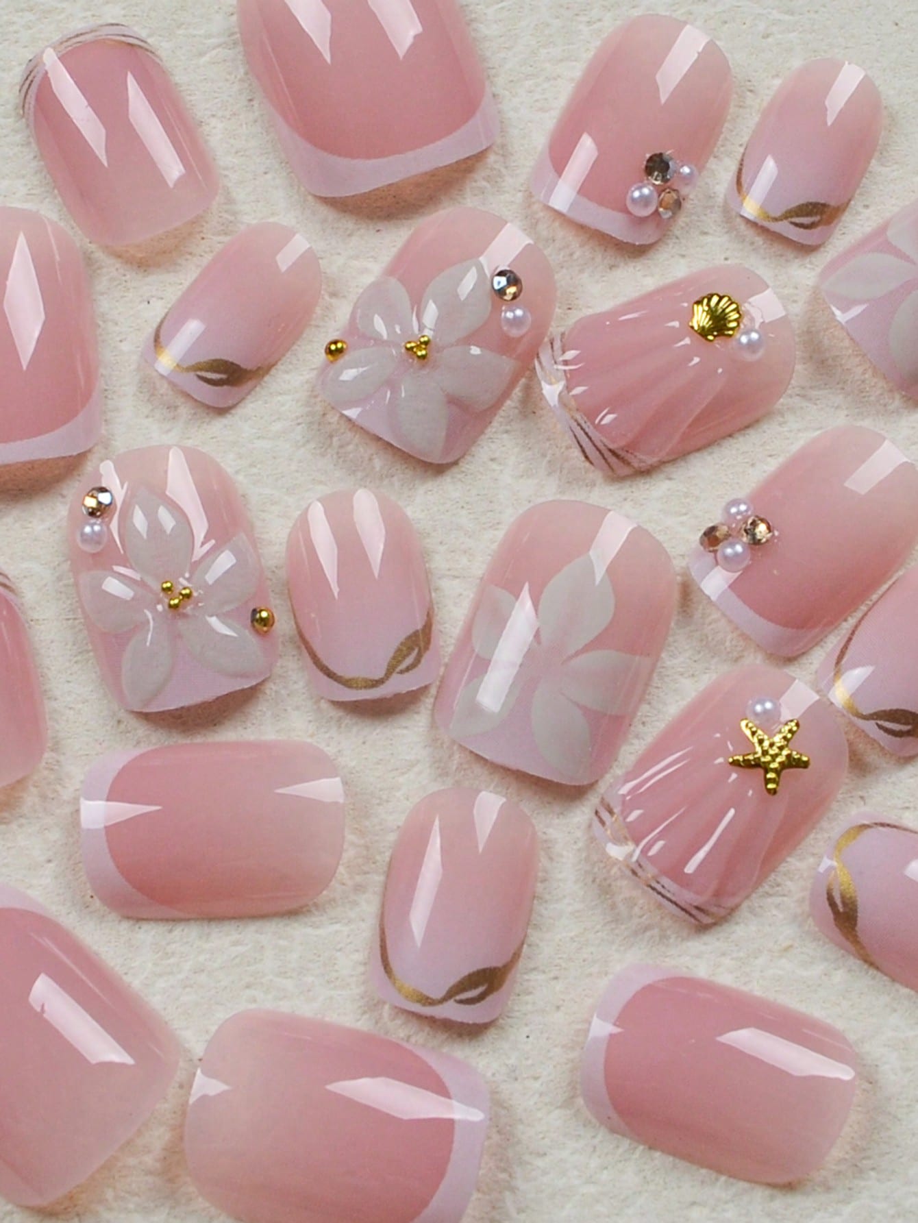 24pcs Short Square White Frenc - Nail Art Jelly recension och pris