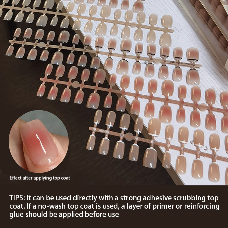 30pcs Gradient Fake Nails Fren - Nail Art Pink recension och pris
