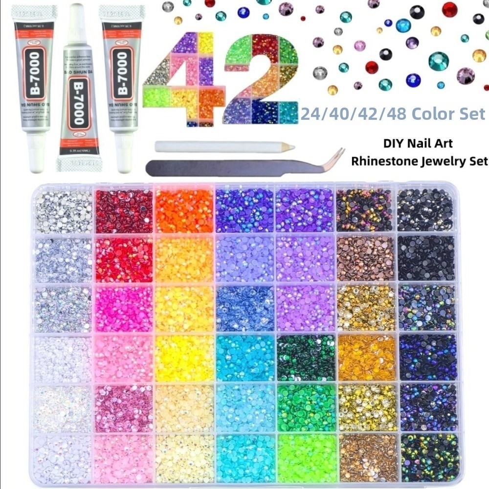 Multicolor Resin Rhinestone Ki - Nail Art Jelly recension och pris