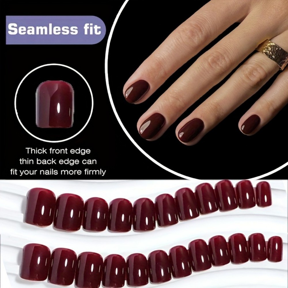 24Pcs Set of Wine-Red Cat-Eye  - Nail Art Red Wine Cat Eye recension och pris
