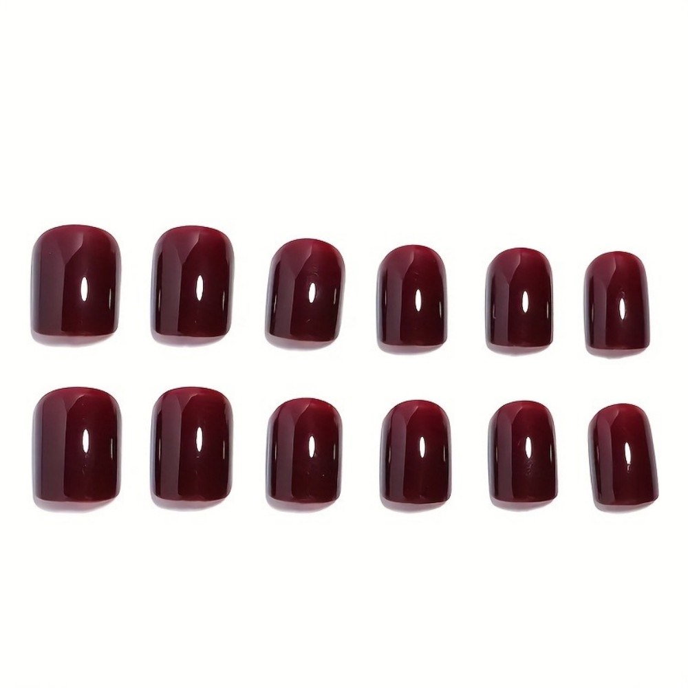 24Pcs Set of Wine-Red Cat-Eye  - Nail Art Red Wine Cat Eye recension och pris