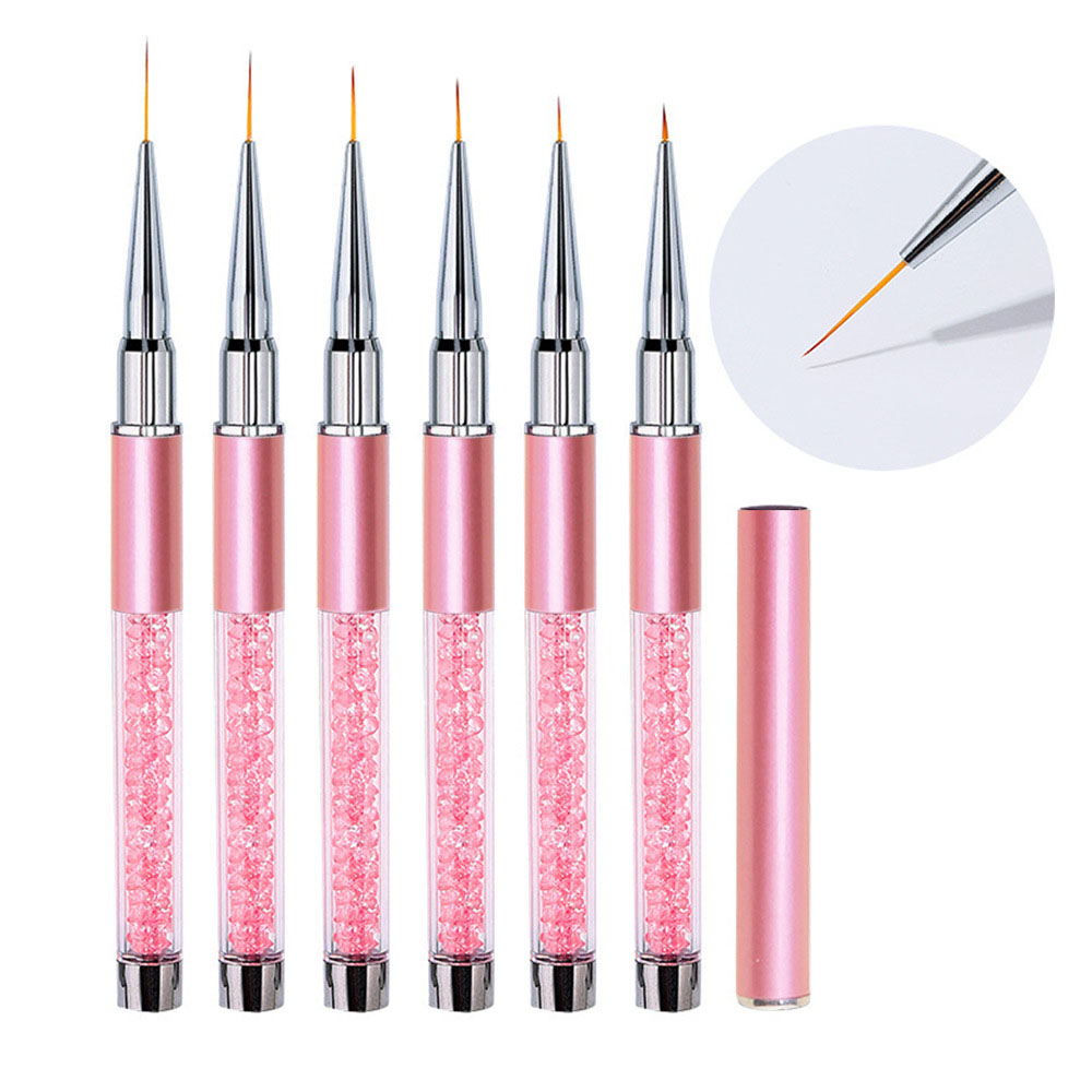 6pcs/Set Acrylic French Stripe - Nail Fan Brush recension och pris