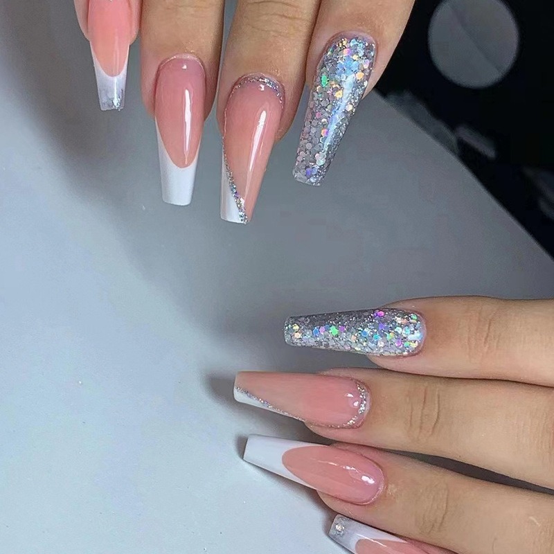 24Pcs/Set Long Ballet Fake Nai - Nail Art Simple recension och pris
