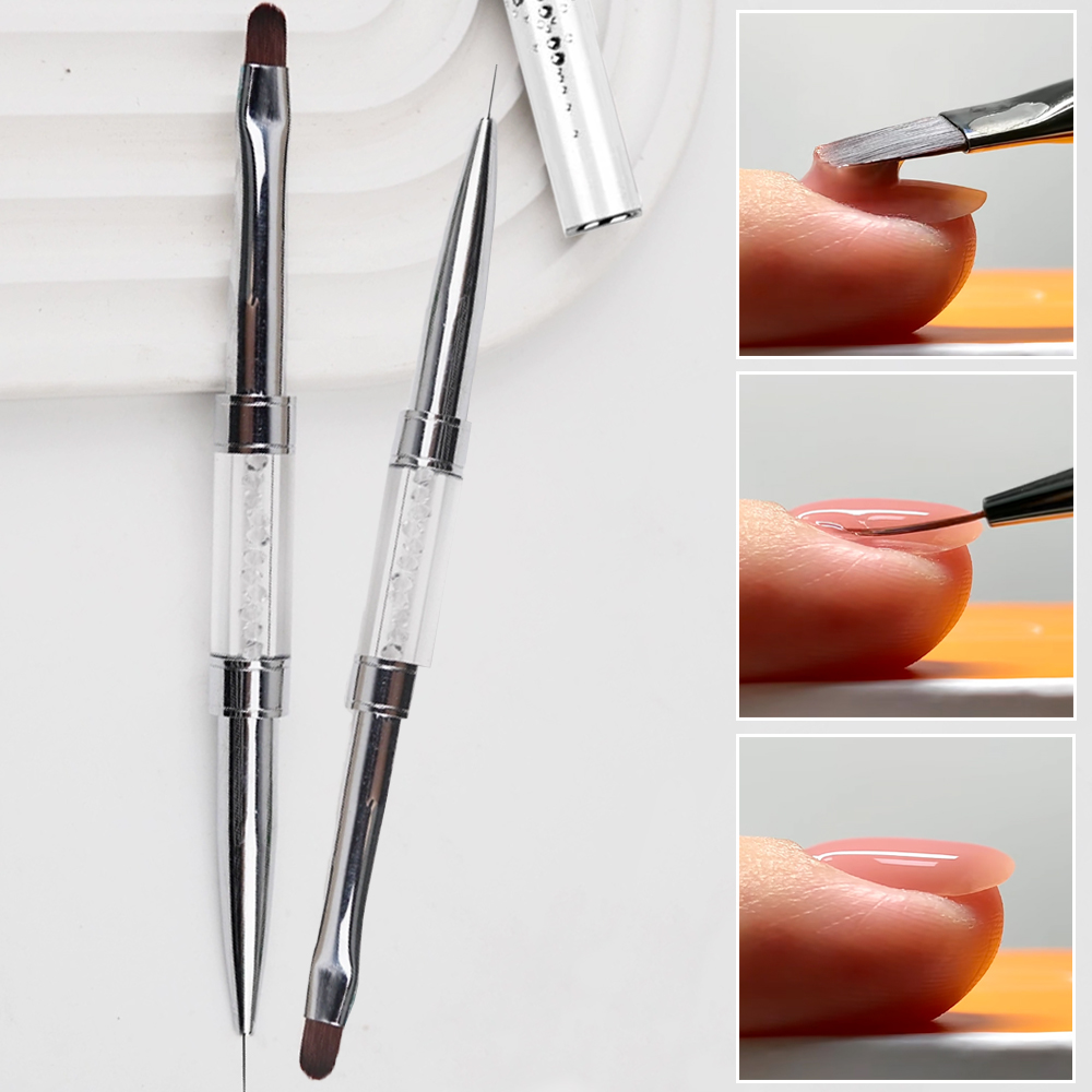 1pcs Professional Dual-ended N - Nail Fan Brush recension och pris