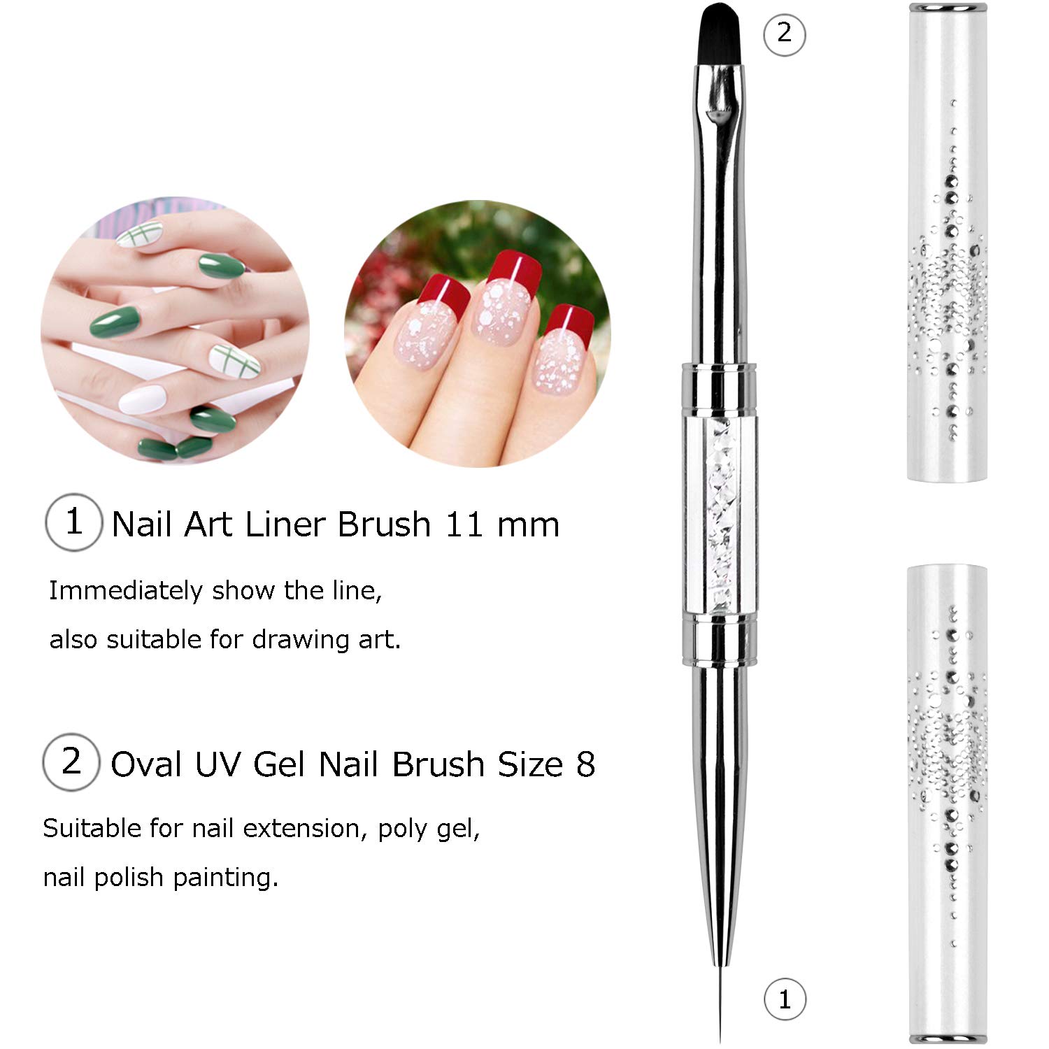 1pcs Professional Dual-ended N - Nail Fan Brush recension och pris