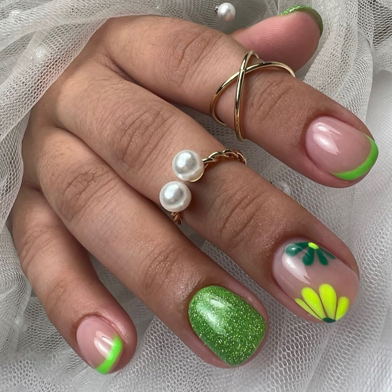 24Pcs Short Ballet False Nails - Nail Art Jelly recension och pris