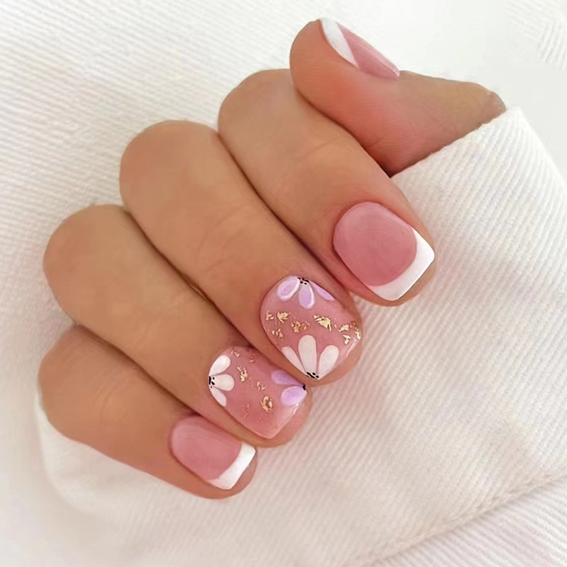 24Pcs Short Ballet False Nails - Nail Art Jelly recension och pris