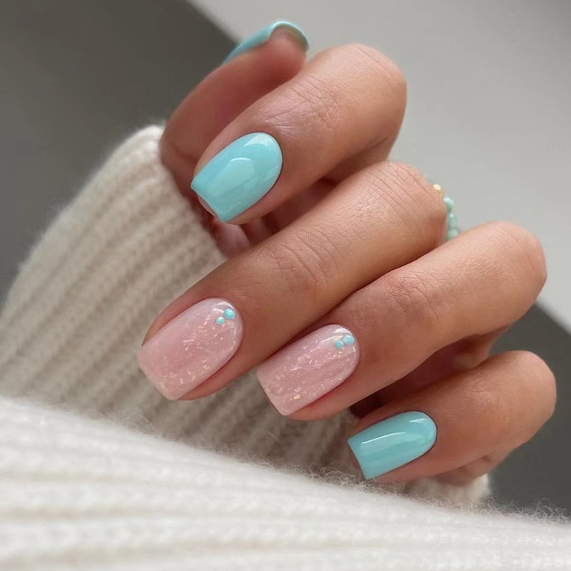 24Pcs Short Ballet False Nails - Nail Art Jelly recension och pris
