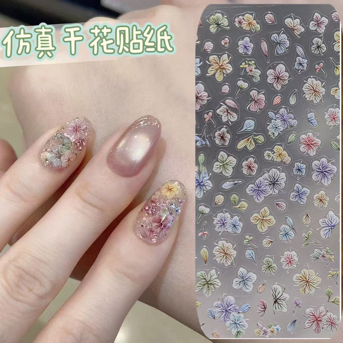 Viral Dried Flower Nail Art St - Nail Art Ombre Glitter recension och pris