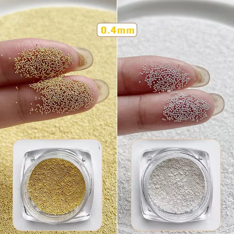 Nail Caviar Beads 0.4/0.6/0.8/ - Nail Art Rose Gold recension och pris