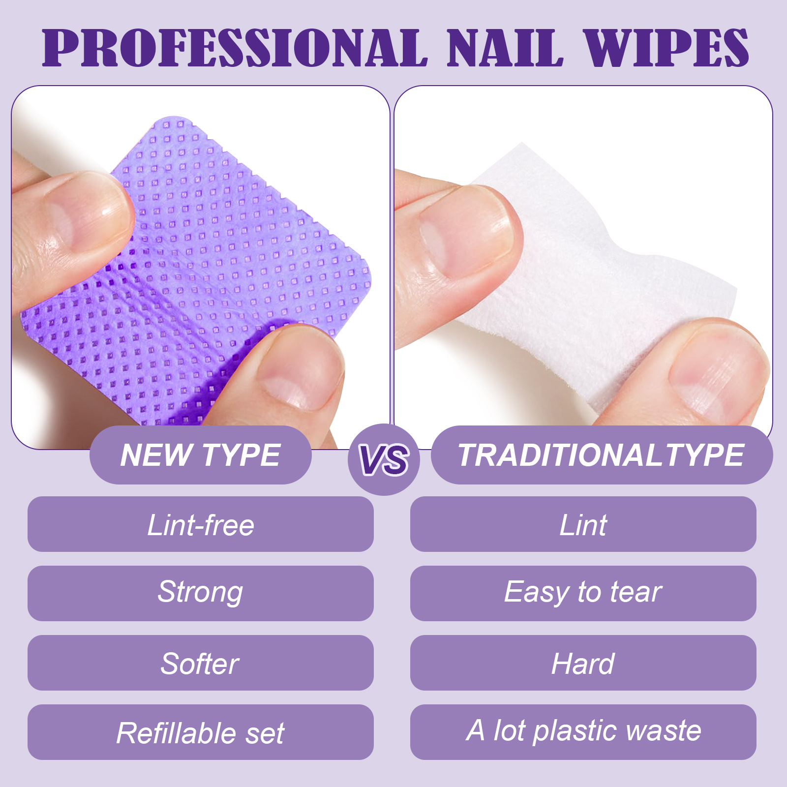 630/1200pcs Lint-Free Gel Nail - Nail Art Remover recension och pris
