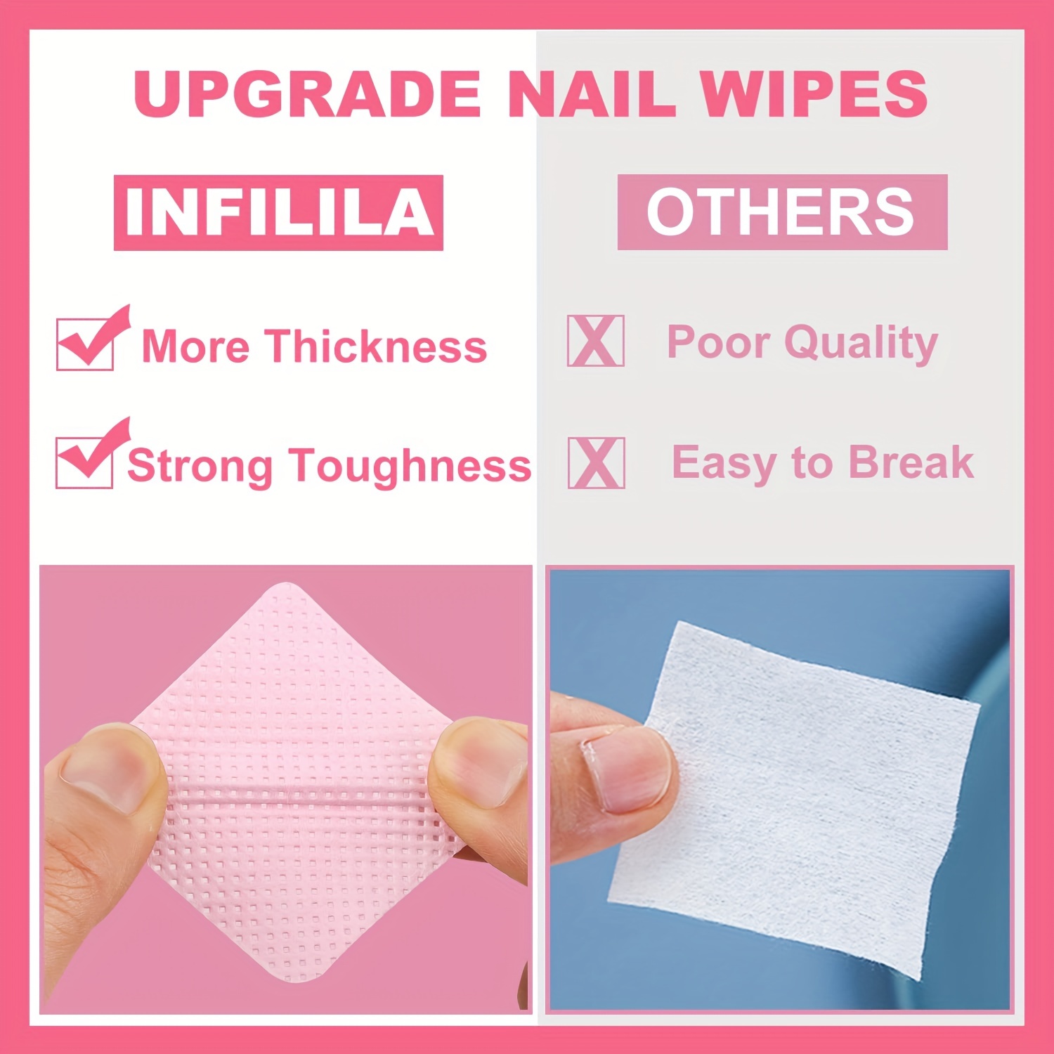 20/600pcs Lint-Free Nail Wipes - Nail Art Remover recension och pris