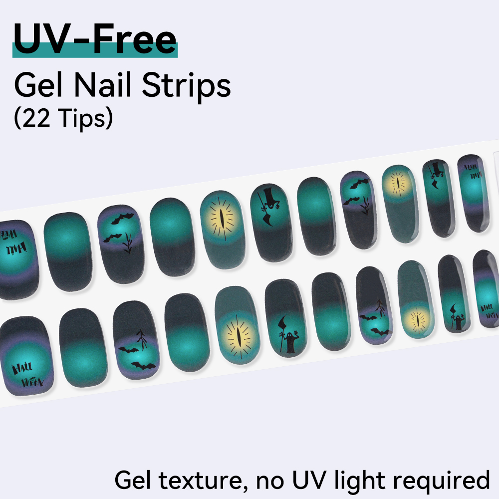 UV FREE Gel Nail Strips 22 Tip - Nail Art Ombre Glitter recension och pris