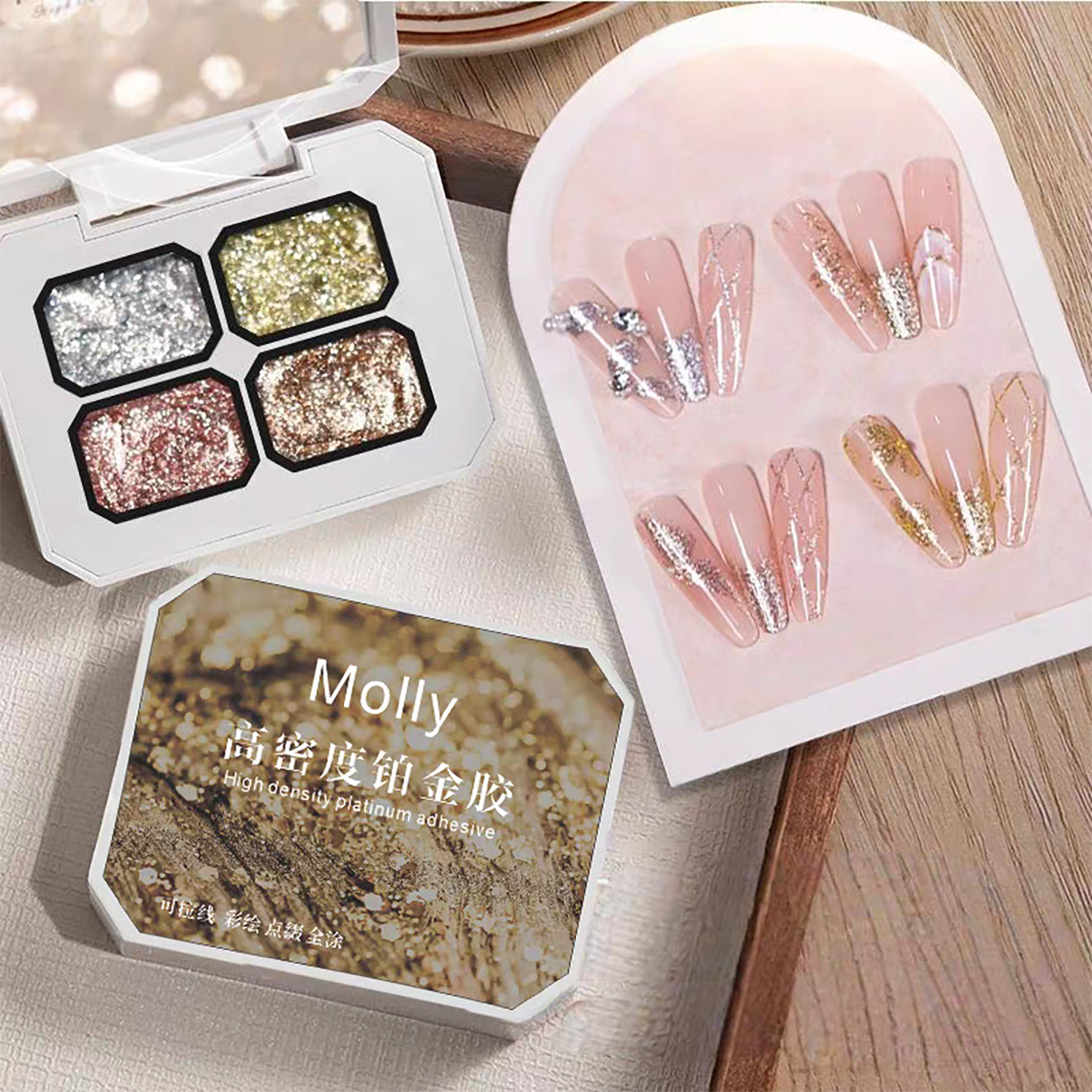MIANEL Chunky Foil Platinum Na - Nail Art Rose Gold recension och pris
