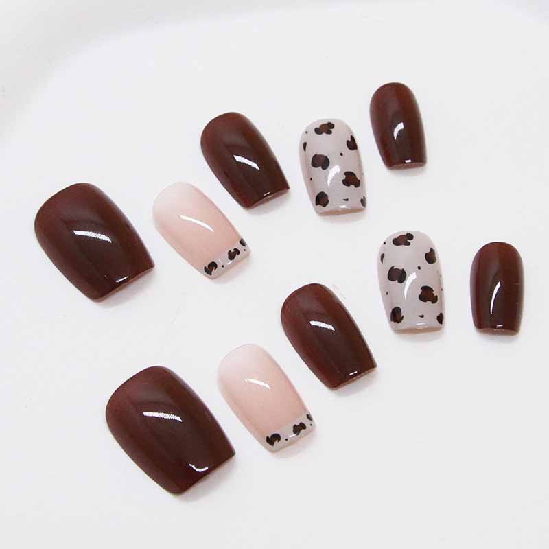 10 Pcs Women Wine Red Handmade - Nail Art Red Wine Cat Eye recension och pris