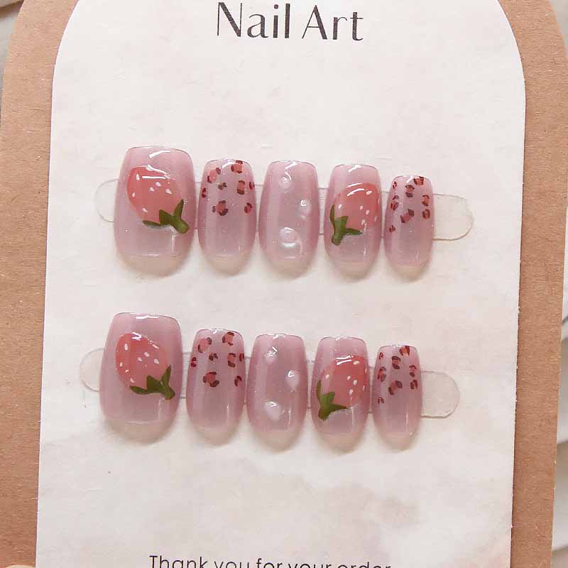 10 Pcs Women Wine Red Handmade - Nail Art Red Wine Cat Eye recension och pris