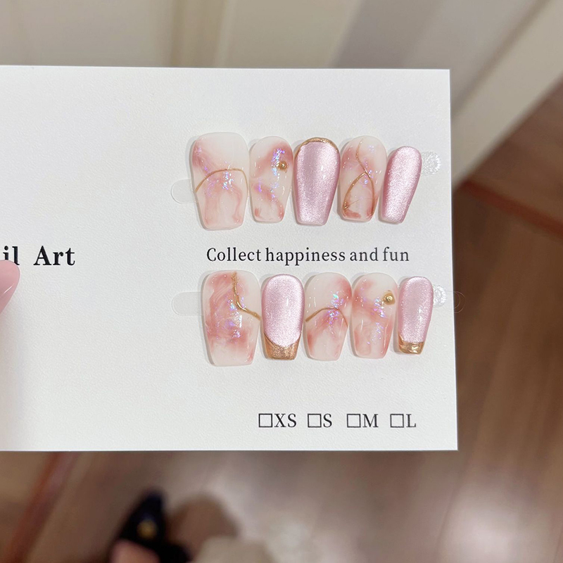 10pcs/set Blush Pink Gradient  - Nail Art Simple recension och pris