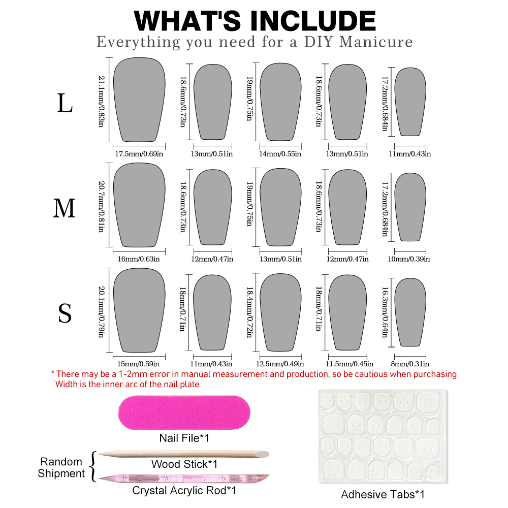 10pcs/set Blush Pink Gradient  - Nail Art Simple recension och pris