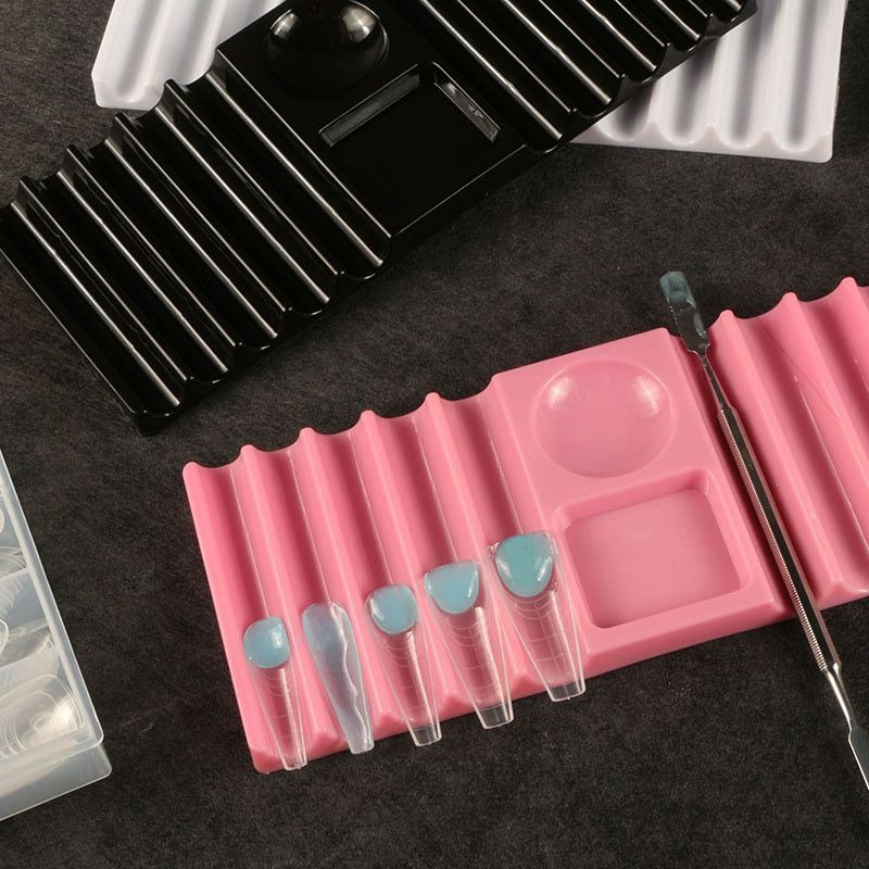Reusable Nail Art Palette with - Nail Fan Brush recension och pris