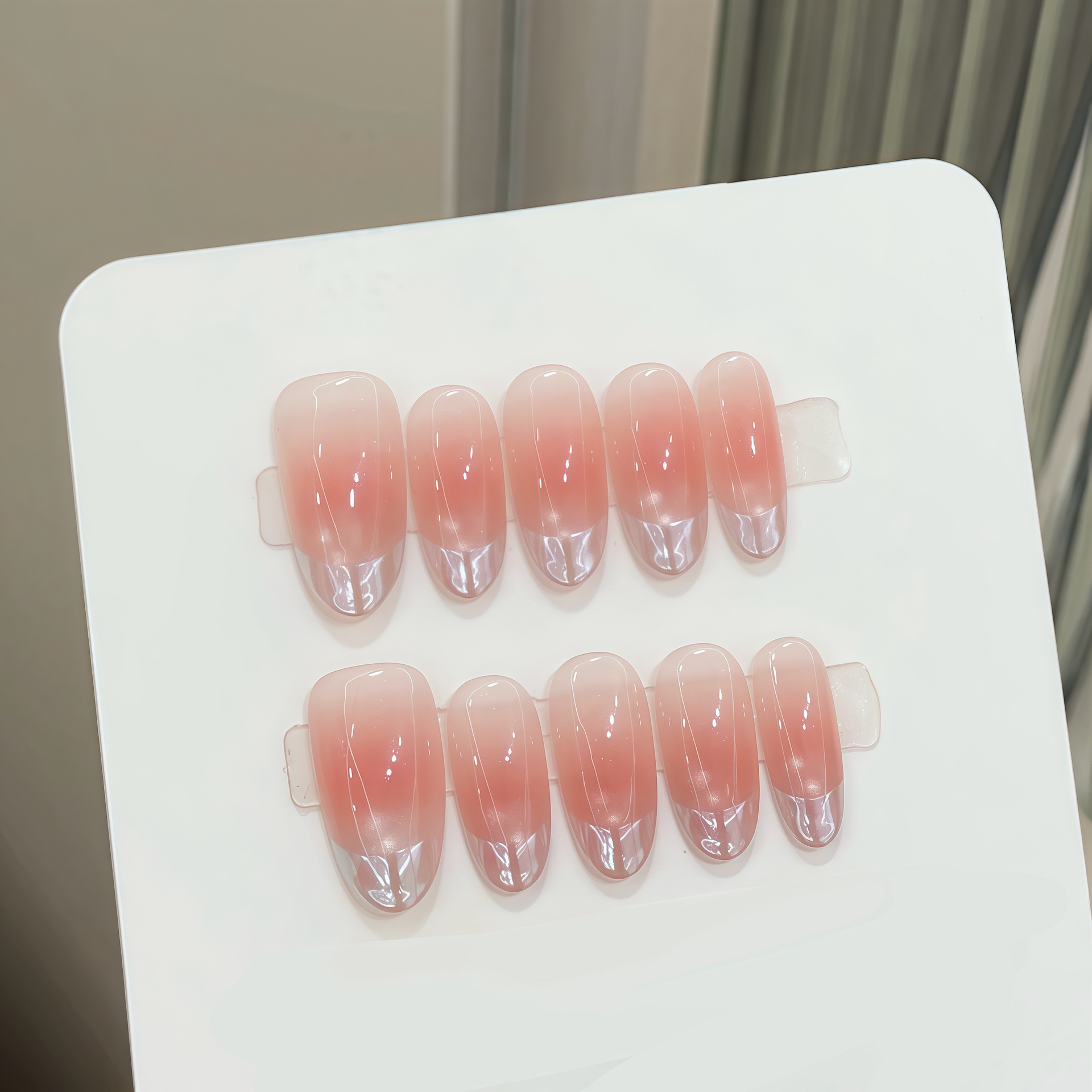 10pcs Pure Hand Pressed Oval N - Nail Art Simple recension och pris