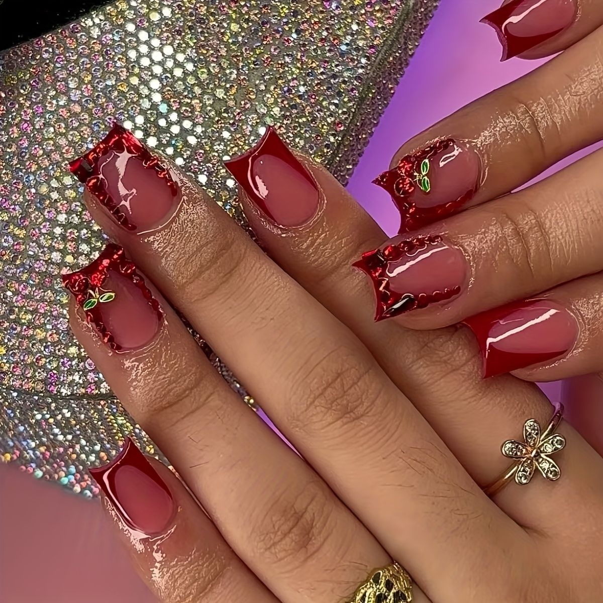 24pcs Finished Fake Nails Fren - Nail Art Simple recension och pris