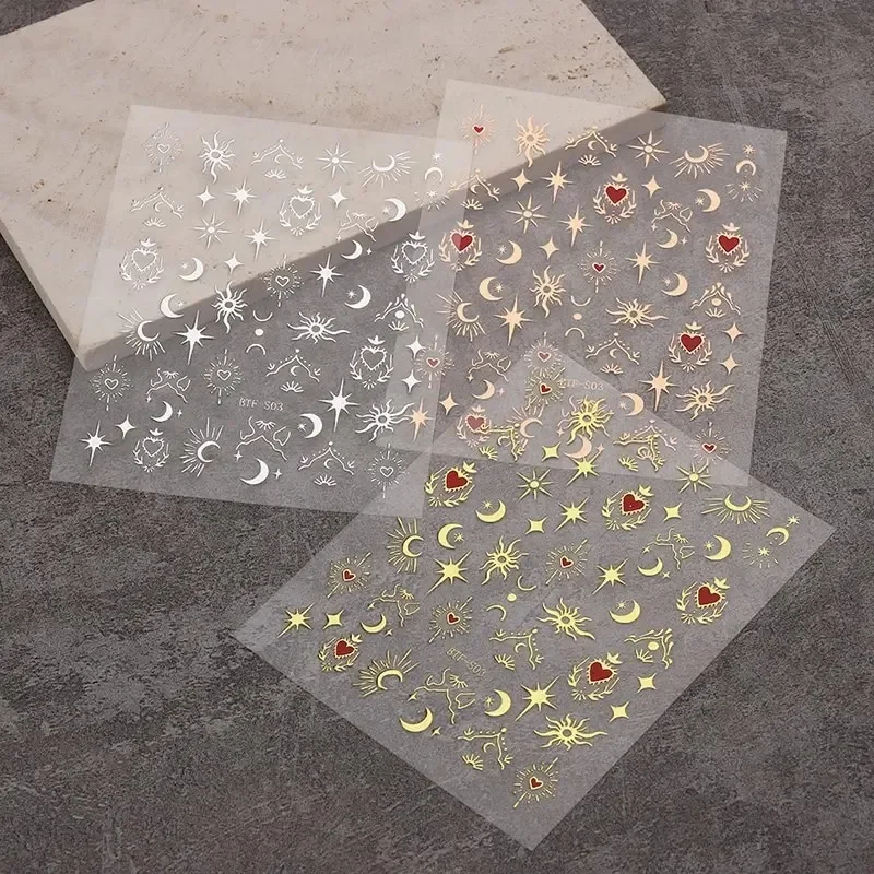 3 sheets1 pack ，3D stickers, n - Nail Art Rose Gold recension och pris