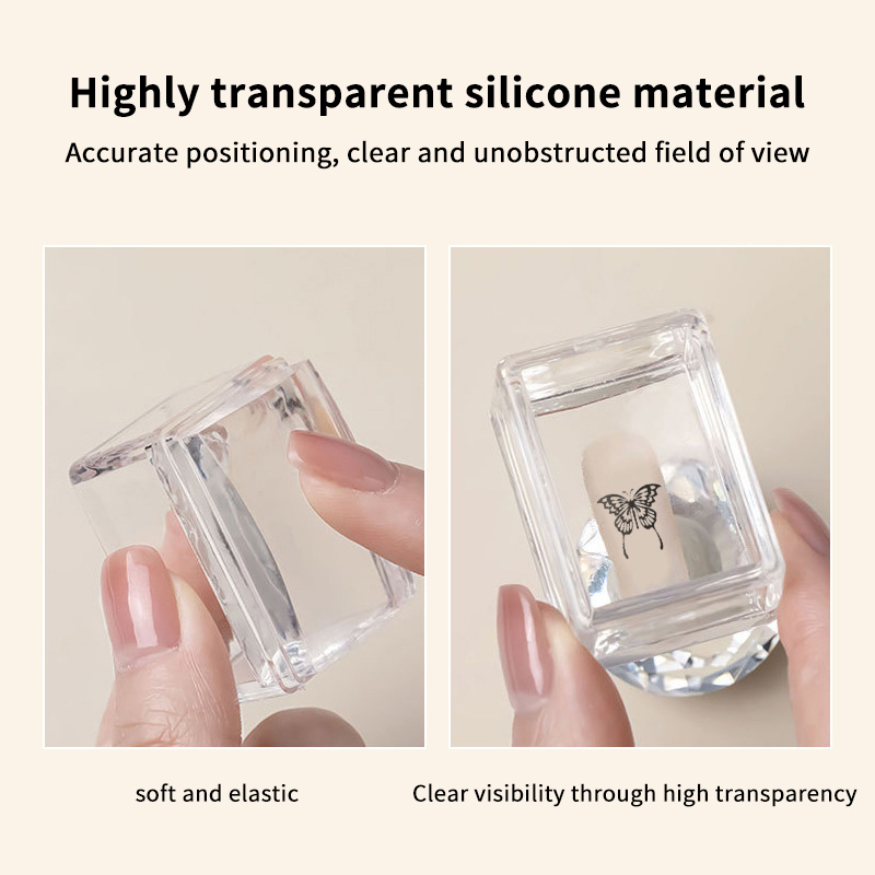 [F] Transparent Rectangle Nail - Nail Art Jelly recension och pris
