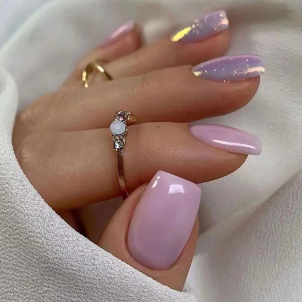 Short fake nails for women gir - Nail Art Glitter recension och pris