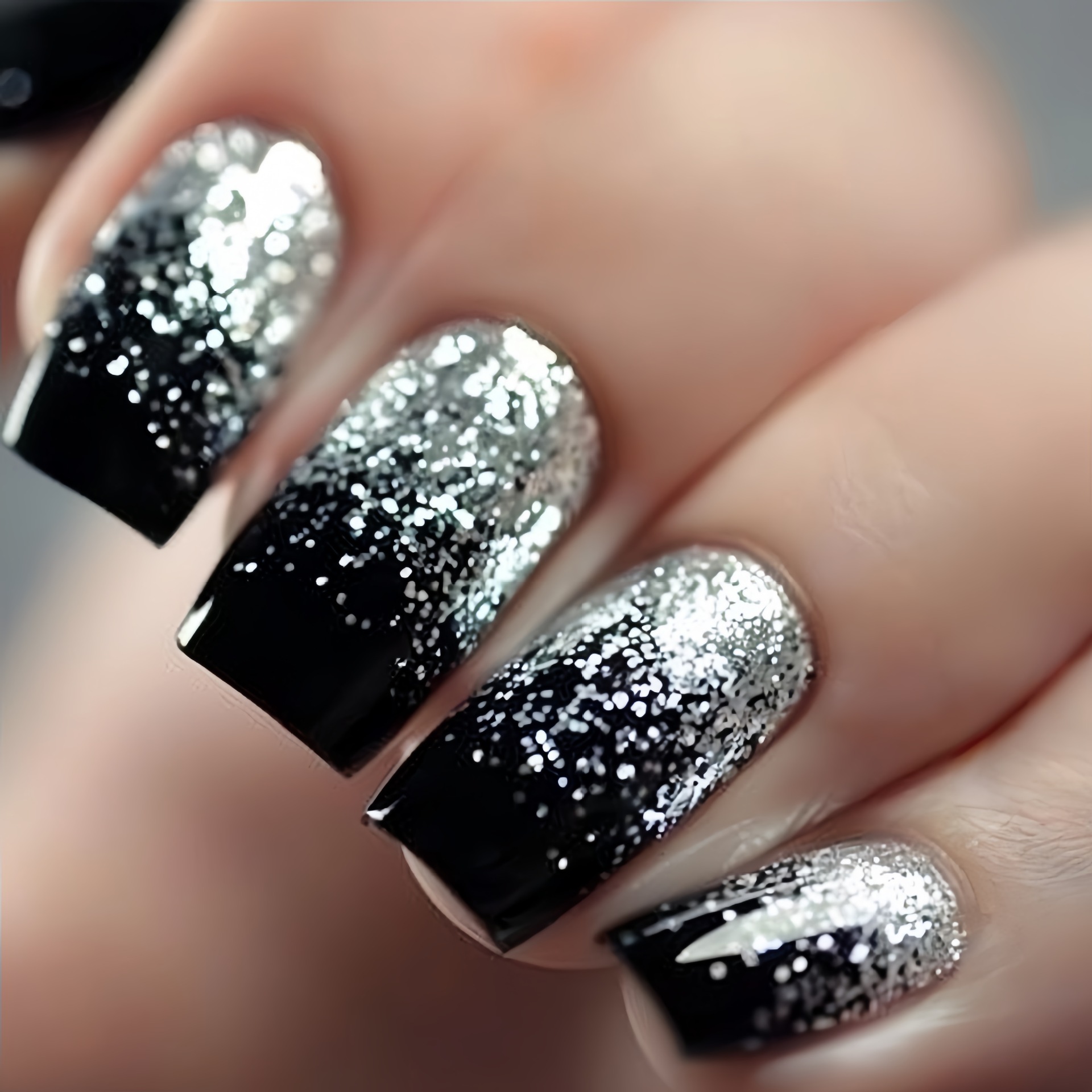 Short Medium fake nails Gradie - Nail Art Glitter recension och pris