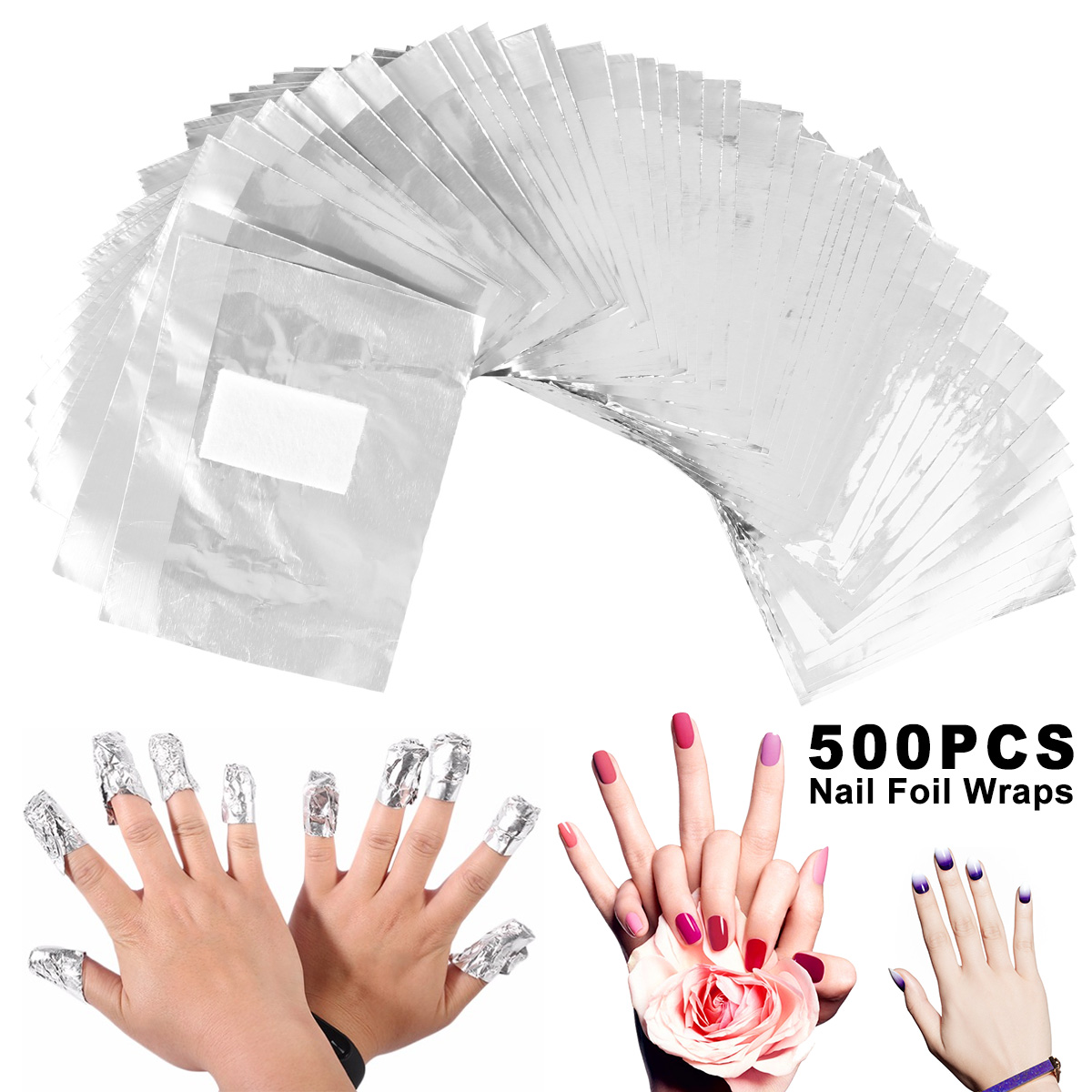 500/1000Pcs Aluminium Foil Gel - Nail Art Remover recension och pris