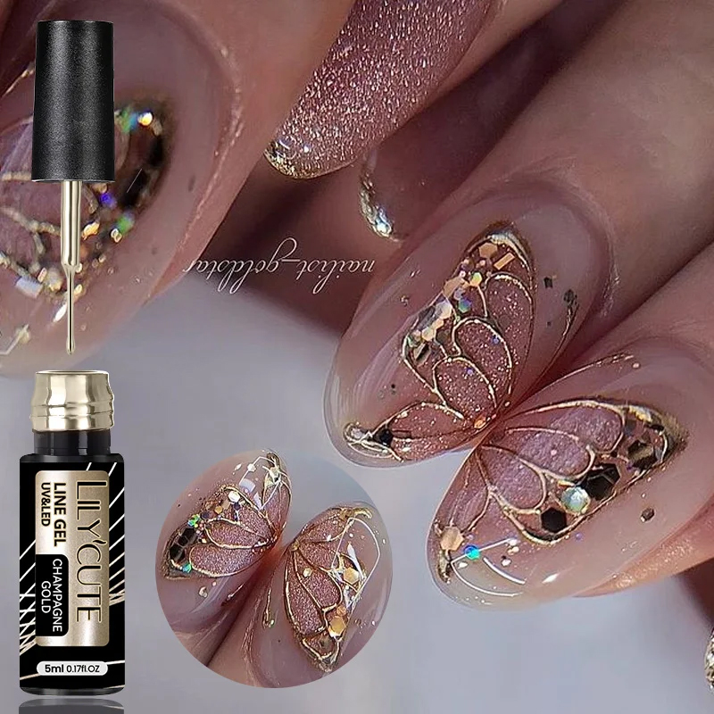 LILYCUTE 5ml Super Bright Meta - Nail Art Rose Gold recension och pris